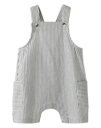Name It - NBMFar Overalls - Cloud Dancer/ Navy Blaze